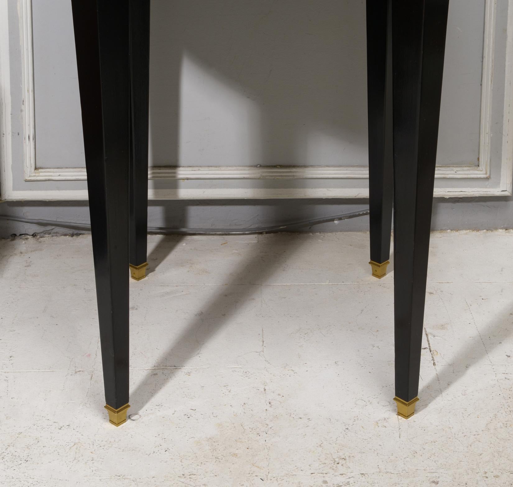 20th Century Pair of Vintage French Ebonized Bouillote Tables For Sale