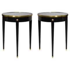 Pair of Vintage French Ebonized Bouillote Tables