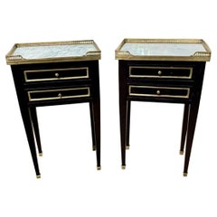 Paire de tables d'appoint vintage françaises de style Jansen
