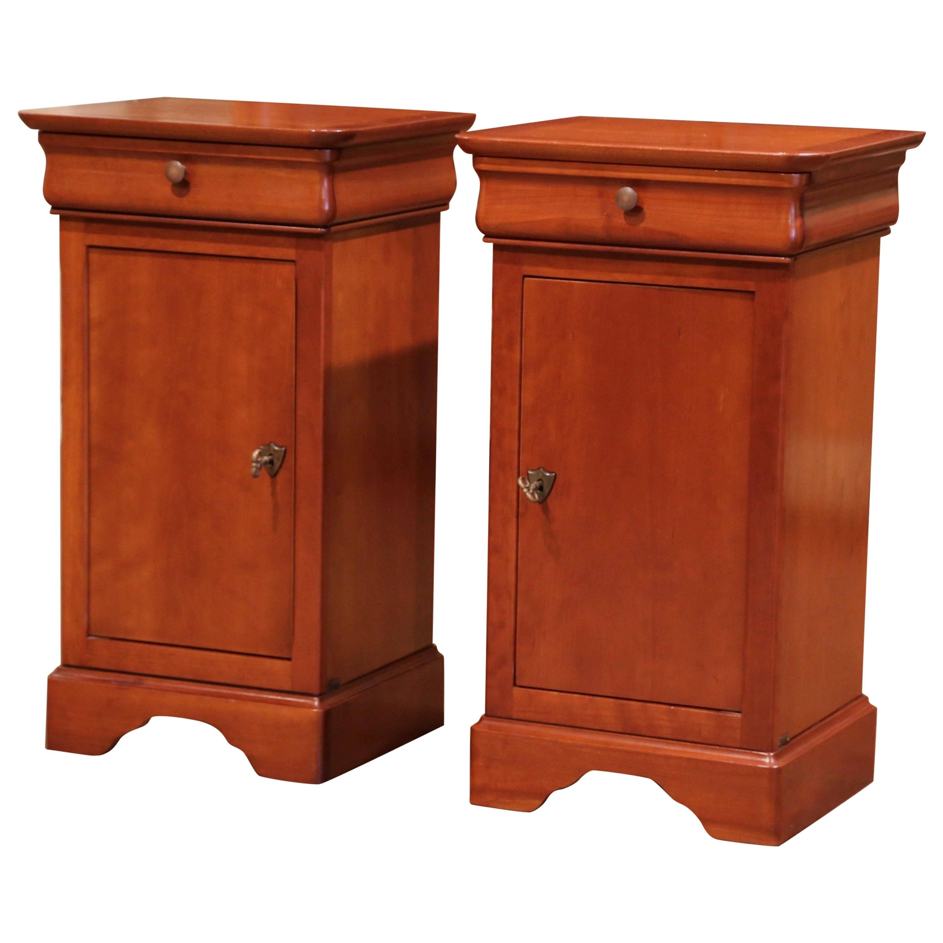  1pc Nightstand Cherry Finish Louis Philippe Solid Wood English  Dovetail Construction Antique Nickle Hanging Pulls : Home & Kitchen