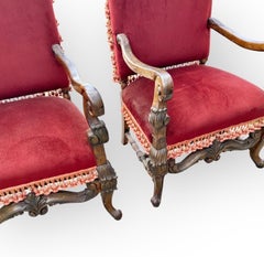Paire de Fauteuils Vintage Louis XIII français