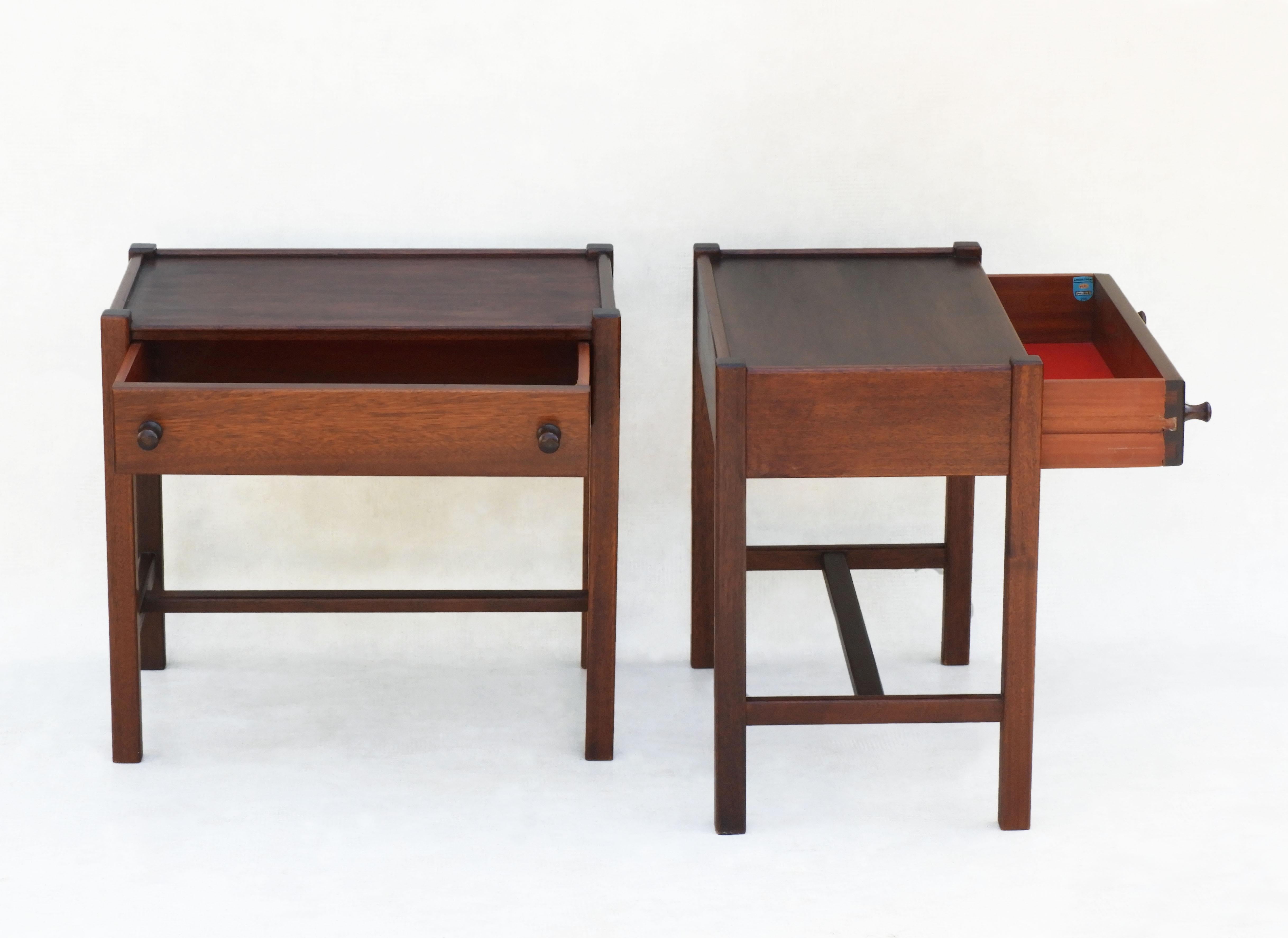 Pair of Vintage French Nightstands or Sofa End Tables, c1970 FREE SHIPPING 2