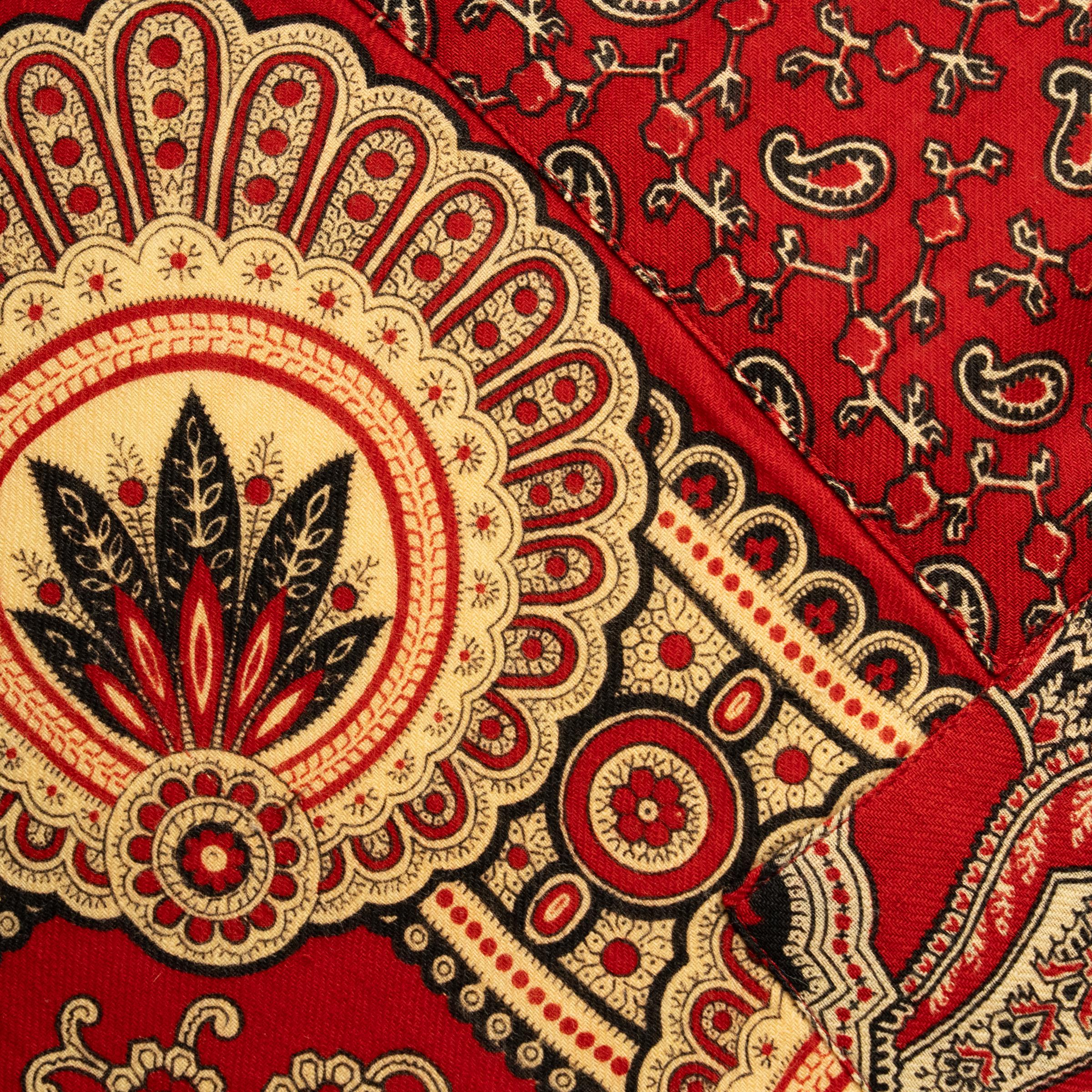 Coppia di cuscini patchwork francesi Paisley d'epoca In condizioni buone in vendita a Chicago, IL