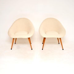 Pair of Vintage French Pod Armchairs