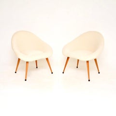 Pair of Vintage French Pod Armchairs