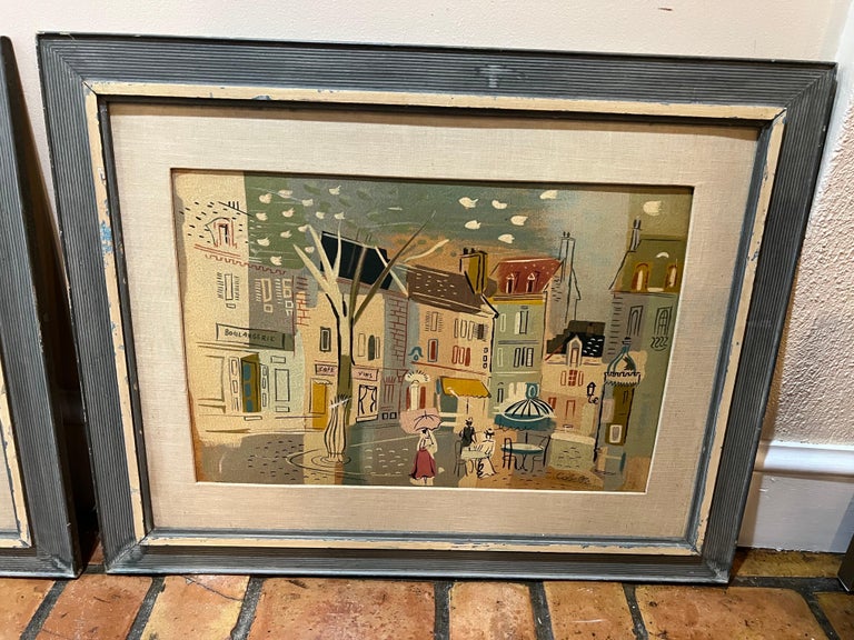 Pair of Vintage French Prints by Charles Cobelle For Sale at 1stDibs