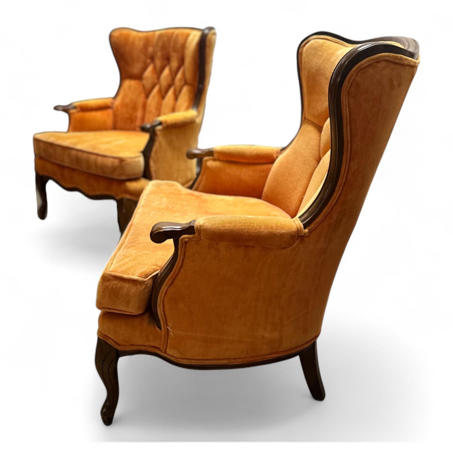 Embrace the opulence of the Art Deco era with this stunning Pair of French Art Deco Chairs upholstered in luxurious mohair fabric. Their sleek lines, geometric forms, and rich texture epitomize the elegance and glamour of the period, making them the