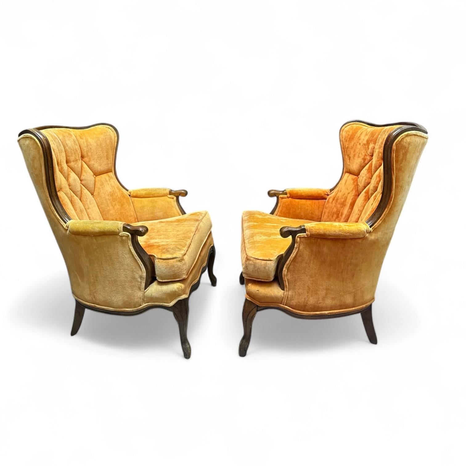 Pair of Vintage French Provincial Armchairs For Sale 1