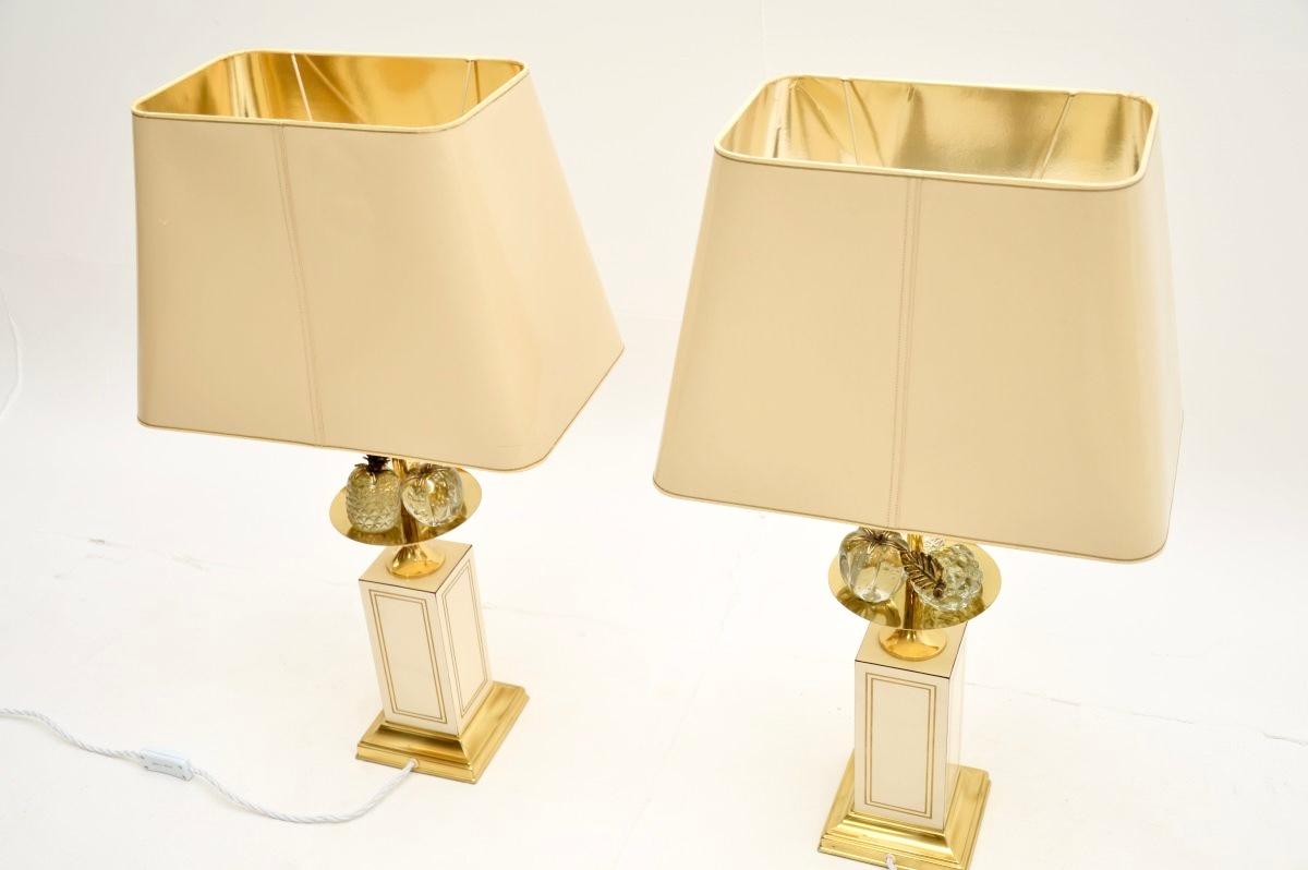 Pair of Vintage French Table Lamps by Le Dauphin In Good Condition For Sale In London, GB