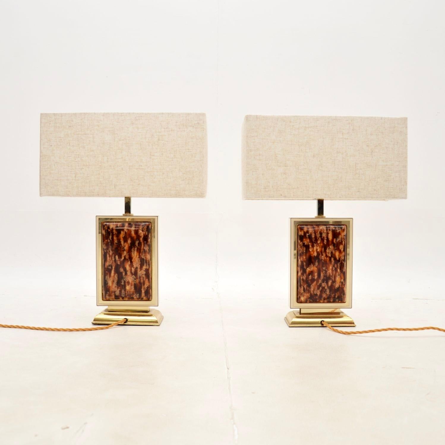 Mid-Century Modern Pair of Vintage French Table Lamps