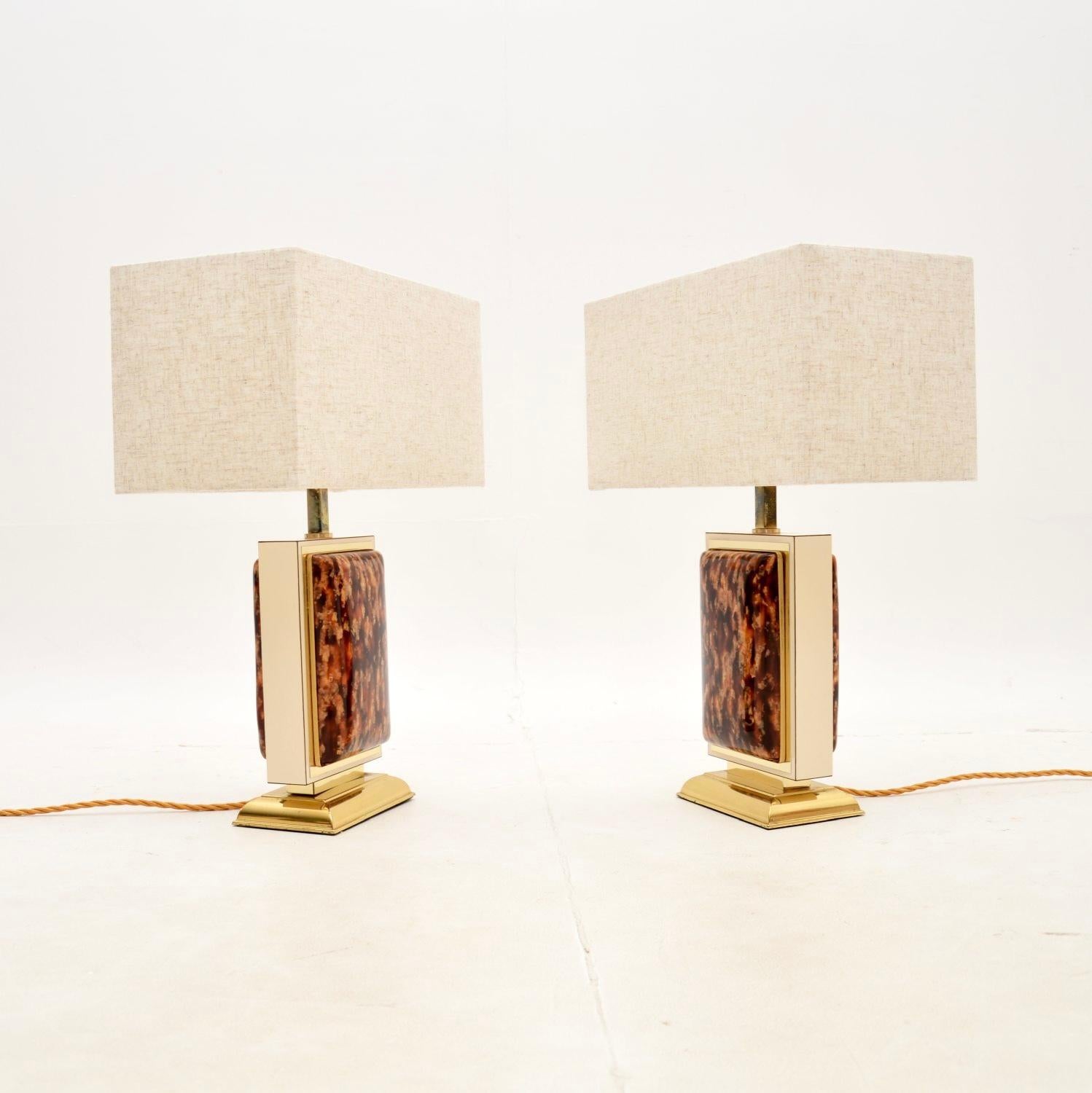 Late 20th Century Pair of Vintage French Table Lamps