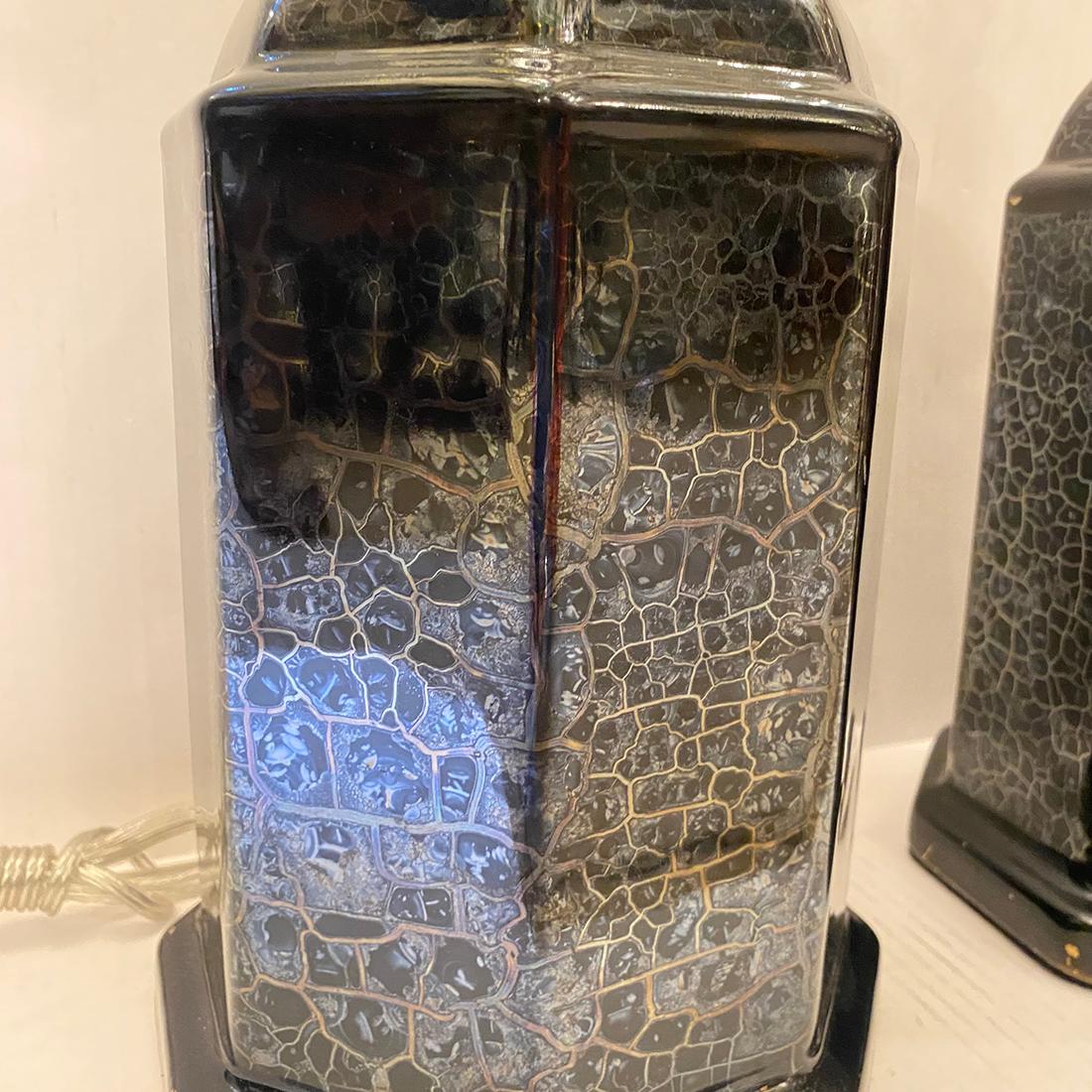 Porcelaine Paire de lampes de table françaises vintage en vente