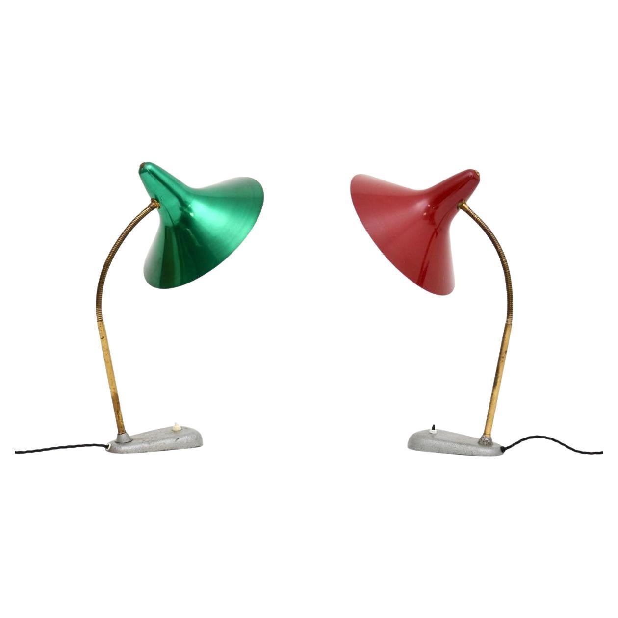 Paire de lampes de table françaises vintage