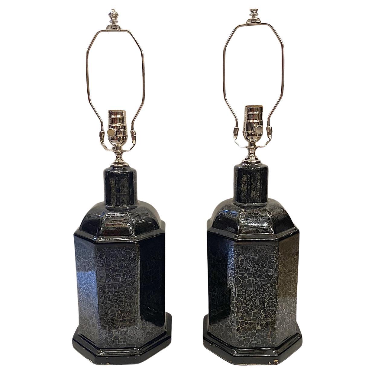 Paire de lampes de table françaises vintage
