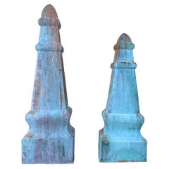Pair of Vintage Garden Obelisks
