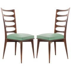 Pair of Vintage Gaston Poisson Dining Chairs