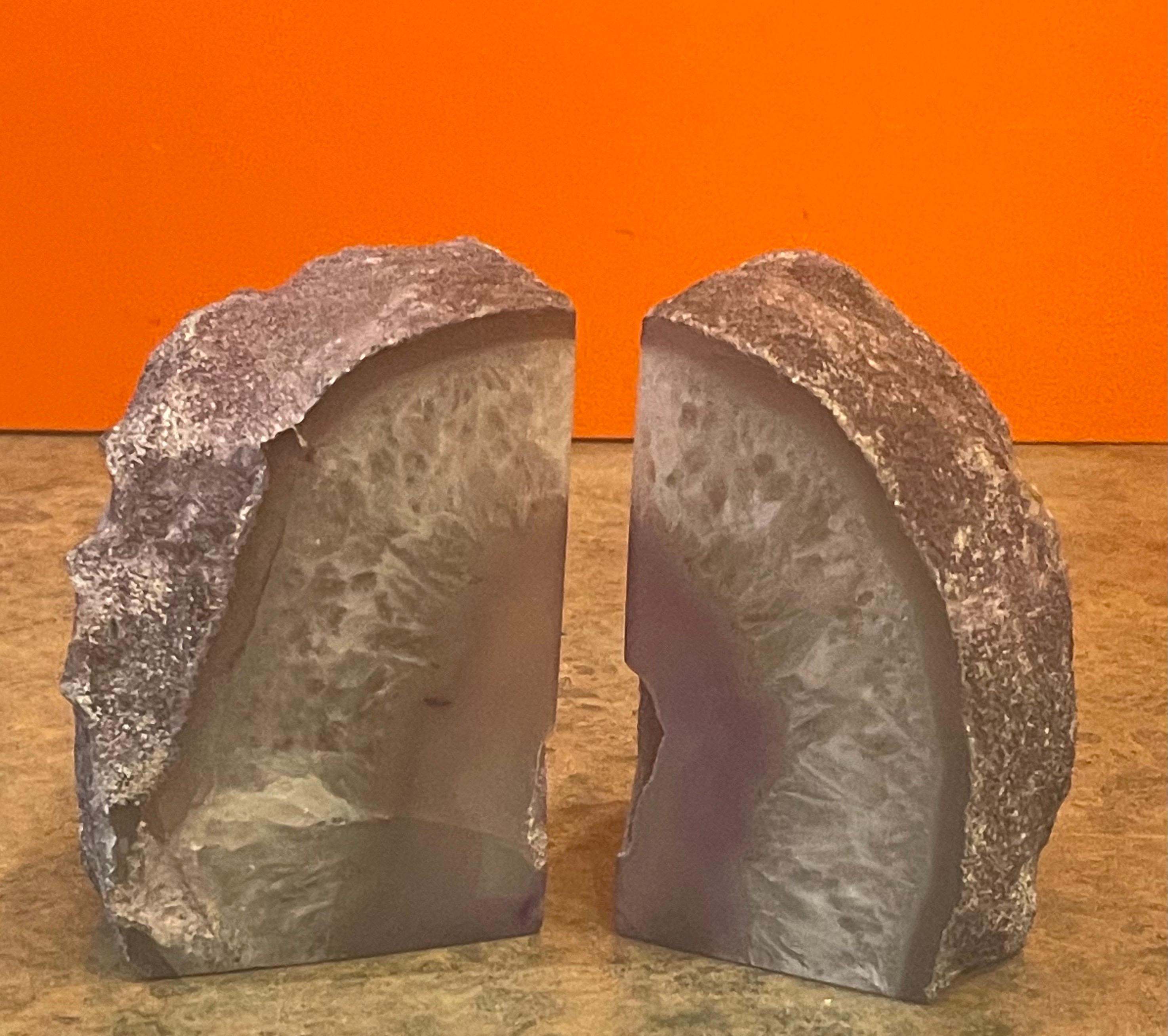 Pair of Vintage Geode Bookends For Sale 3