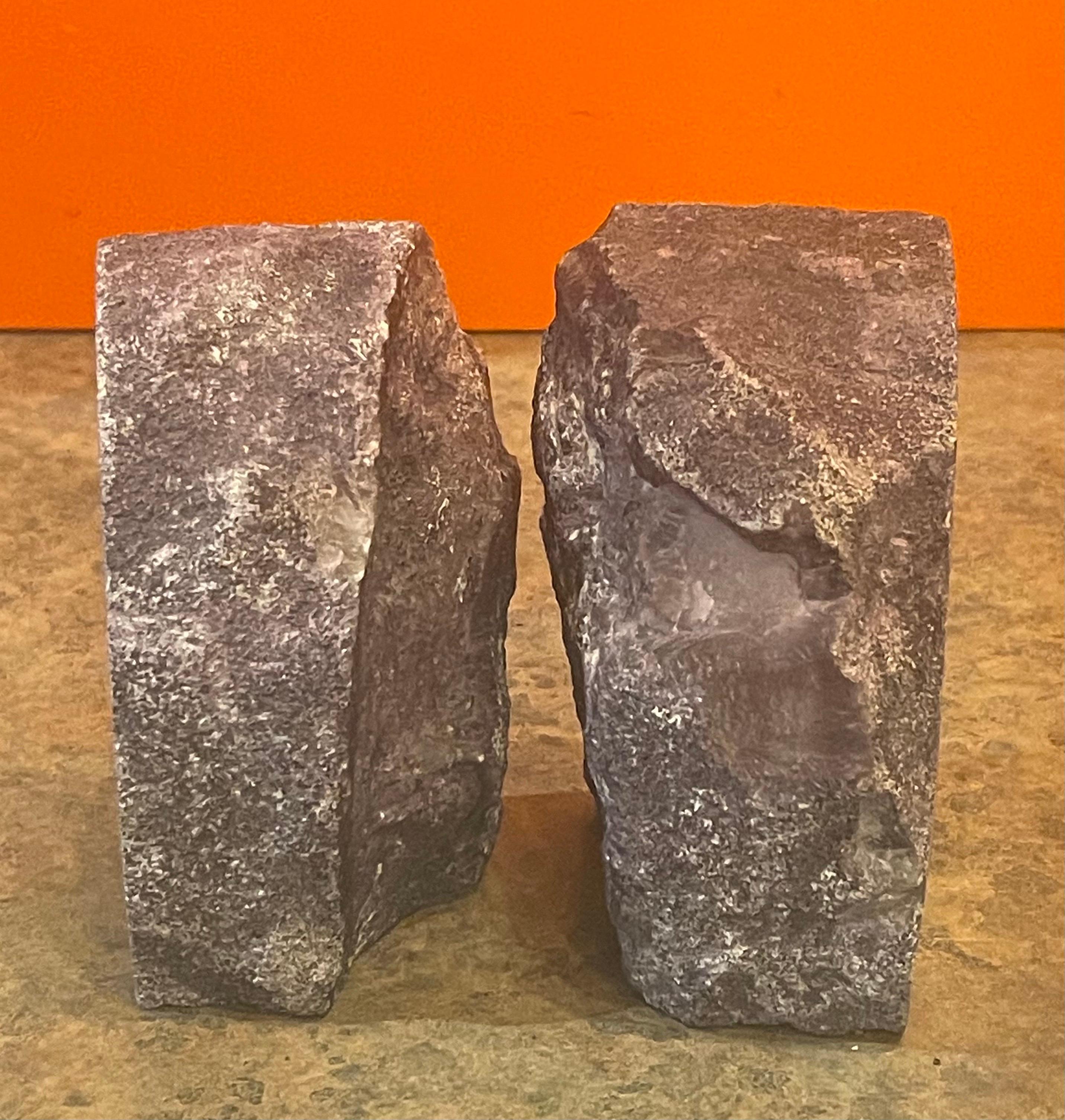 Pair of Vintage Geode Bookends For Sale 1