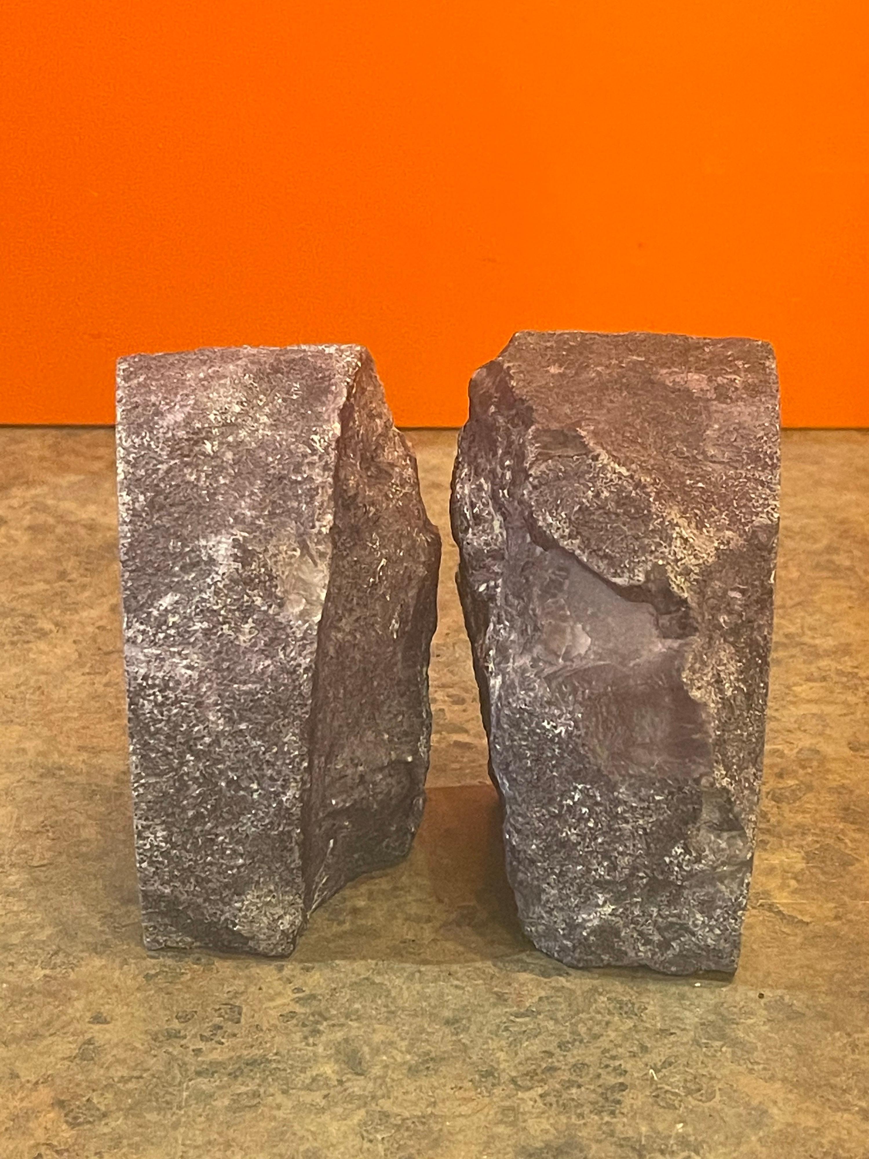 Pair of Vintage Geode Bookends For Sale 2