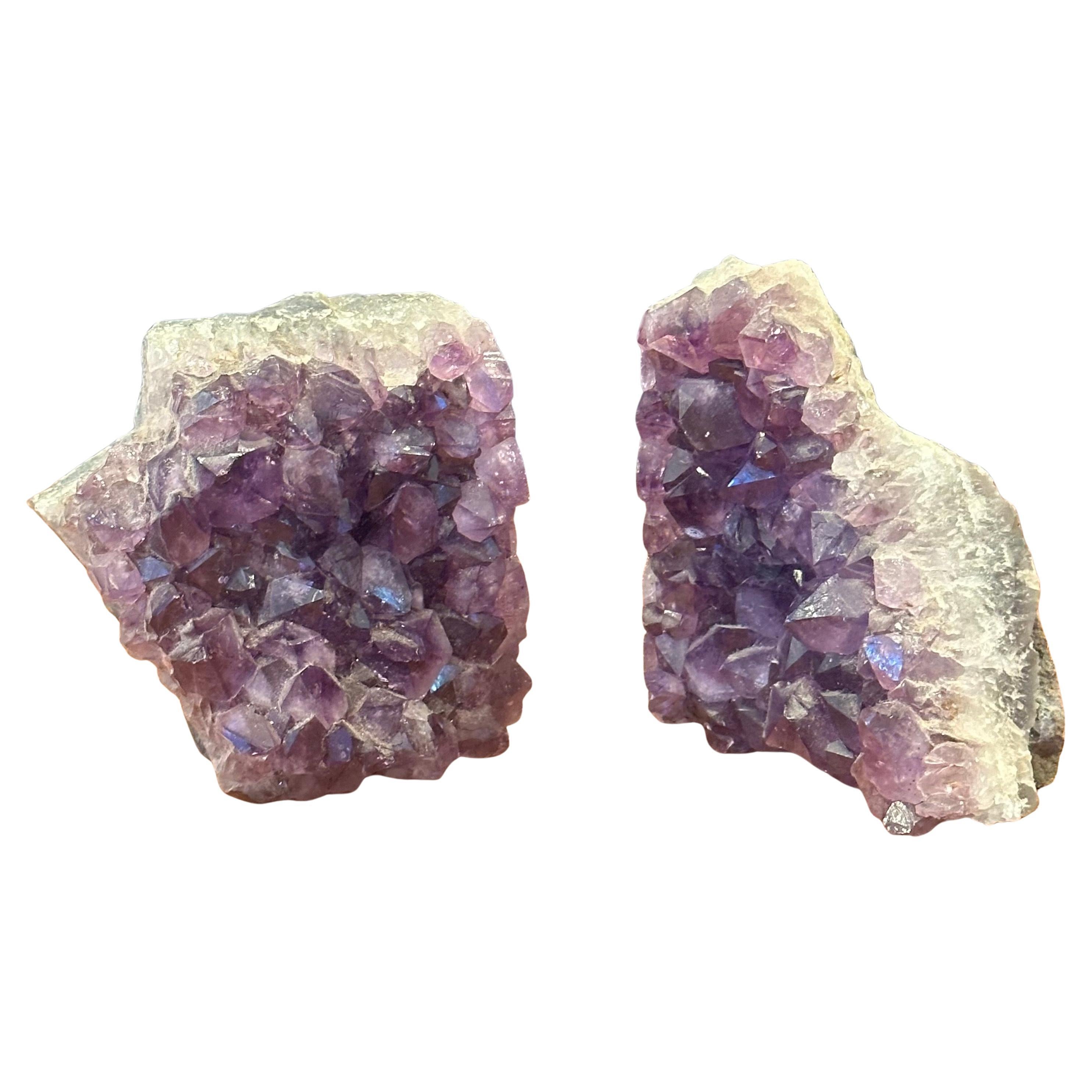 Pair of Vintage Geode Bookends