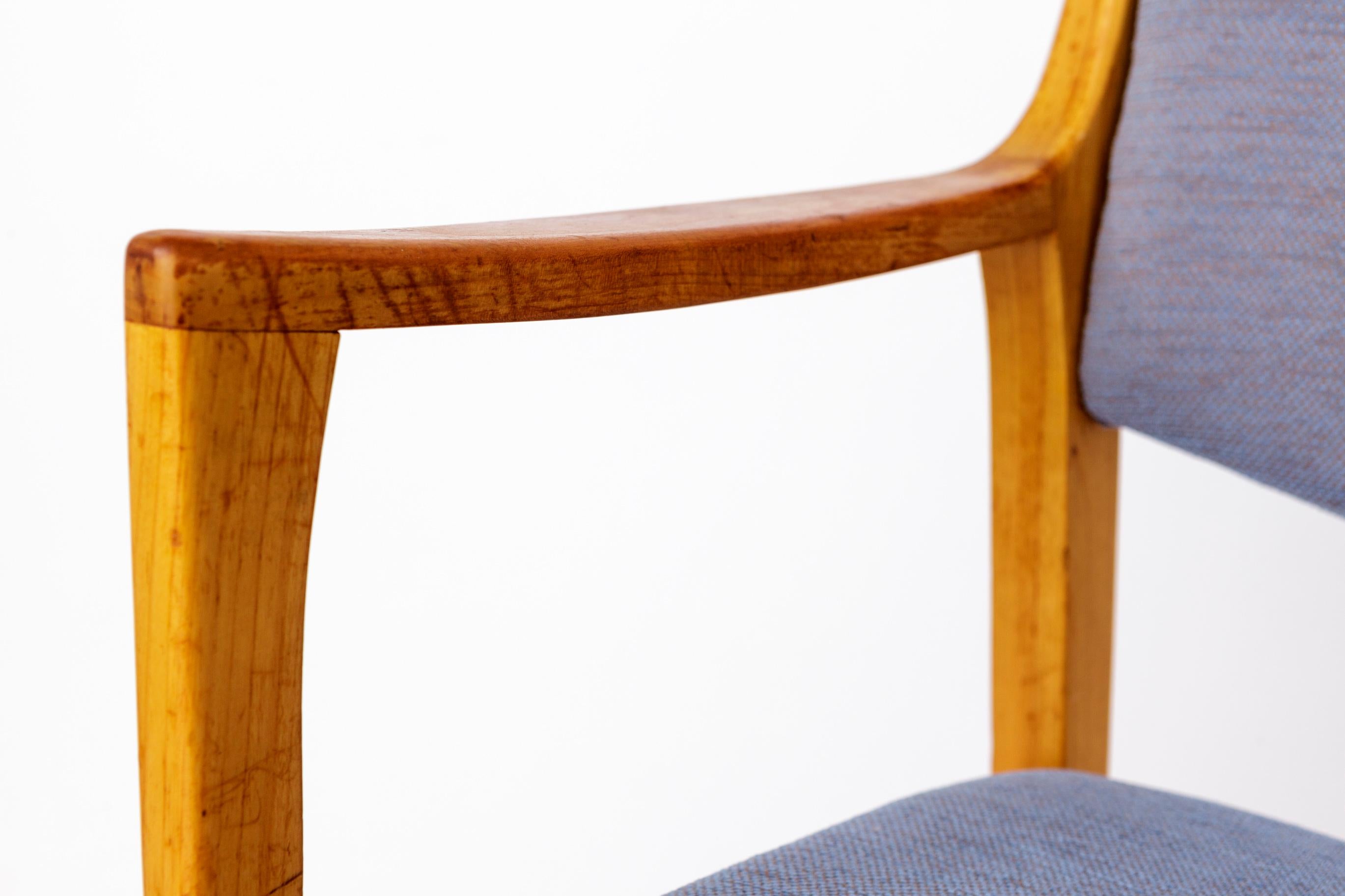 Polished Pair of Vintage German Armchairs  1960s Refurbished & Reupholstered For Sale