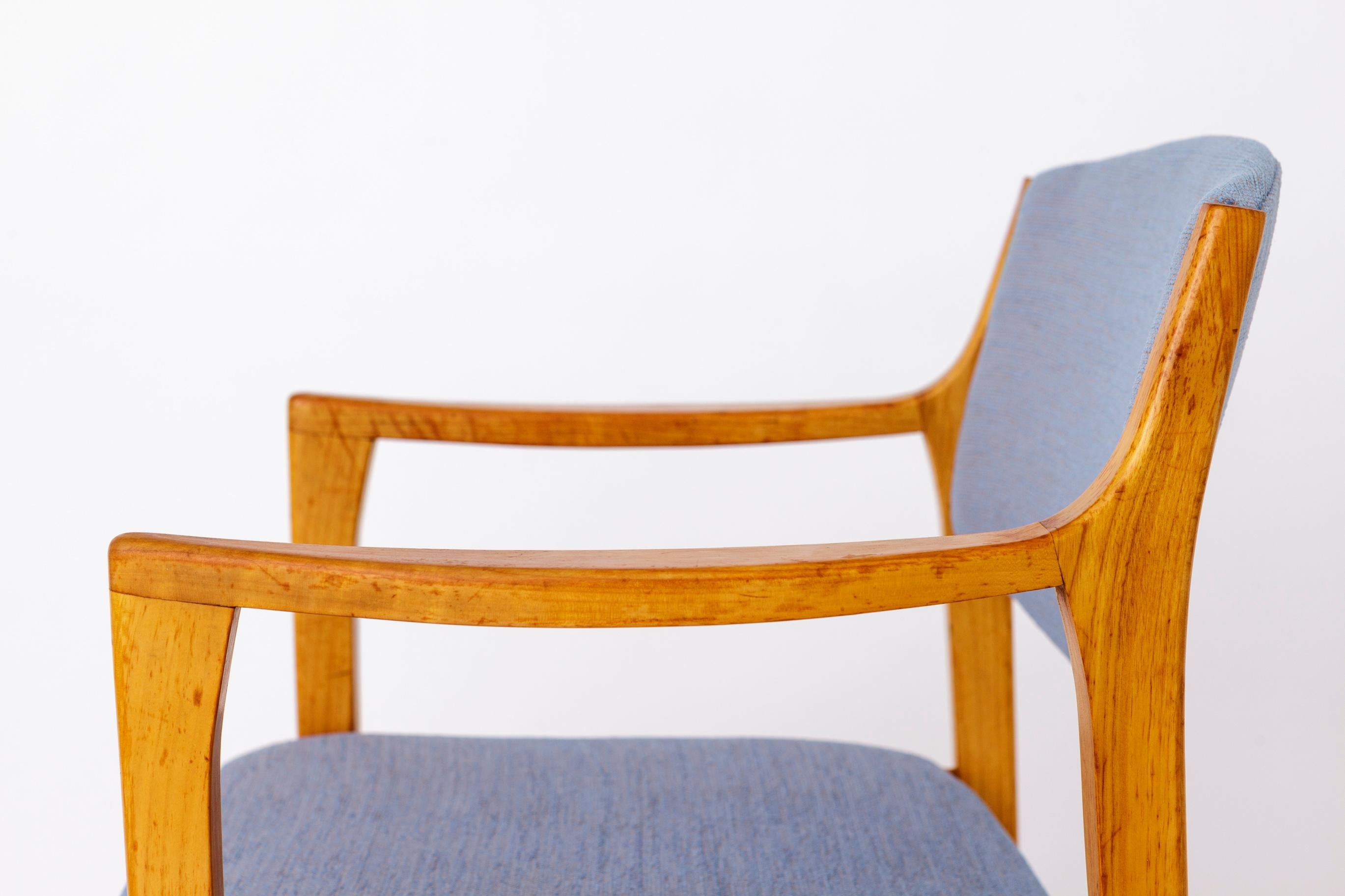 Mid-20th Century Pair of Vintage German Armchairs  1960s Refurbished & Reupholstered For Sale
