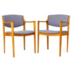 Pair of Vintage German Armchairs  1960s Refurbished & Reupholstered