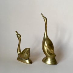 Pair of Vintage German Brass Birds Figurines
