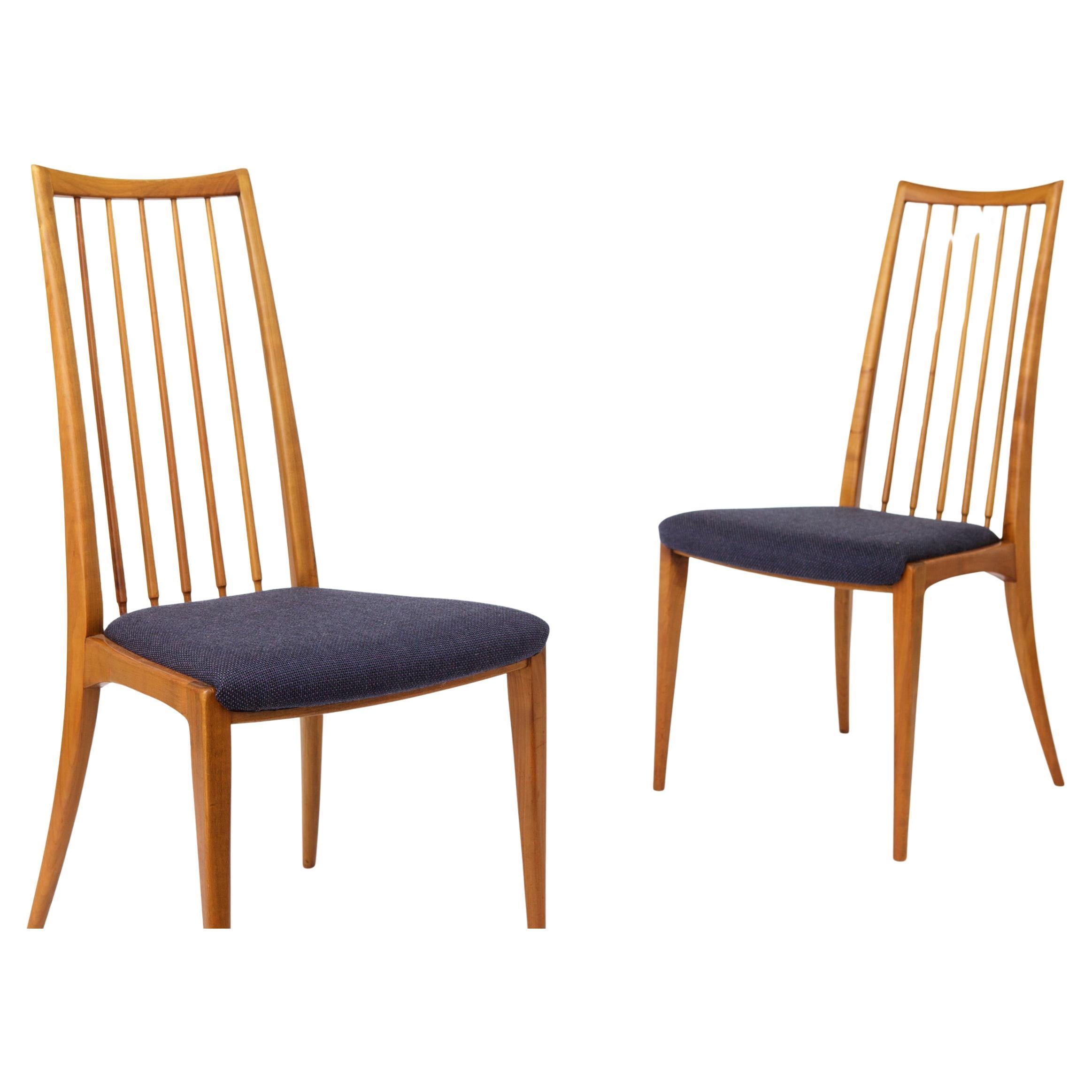 Pair of Vintage German Chairs by Ernst Martin Dettinger  1970s  Refurbished For Sale