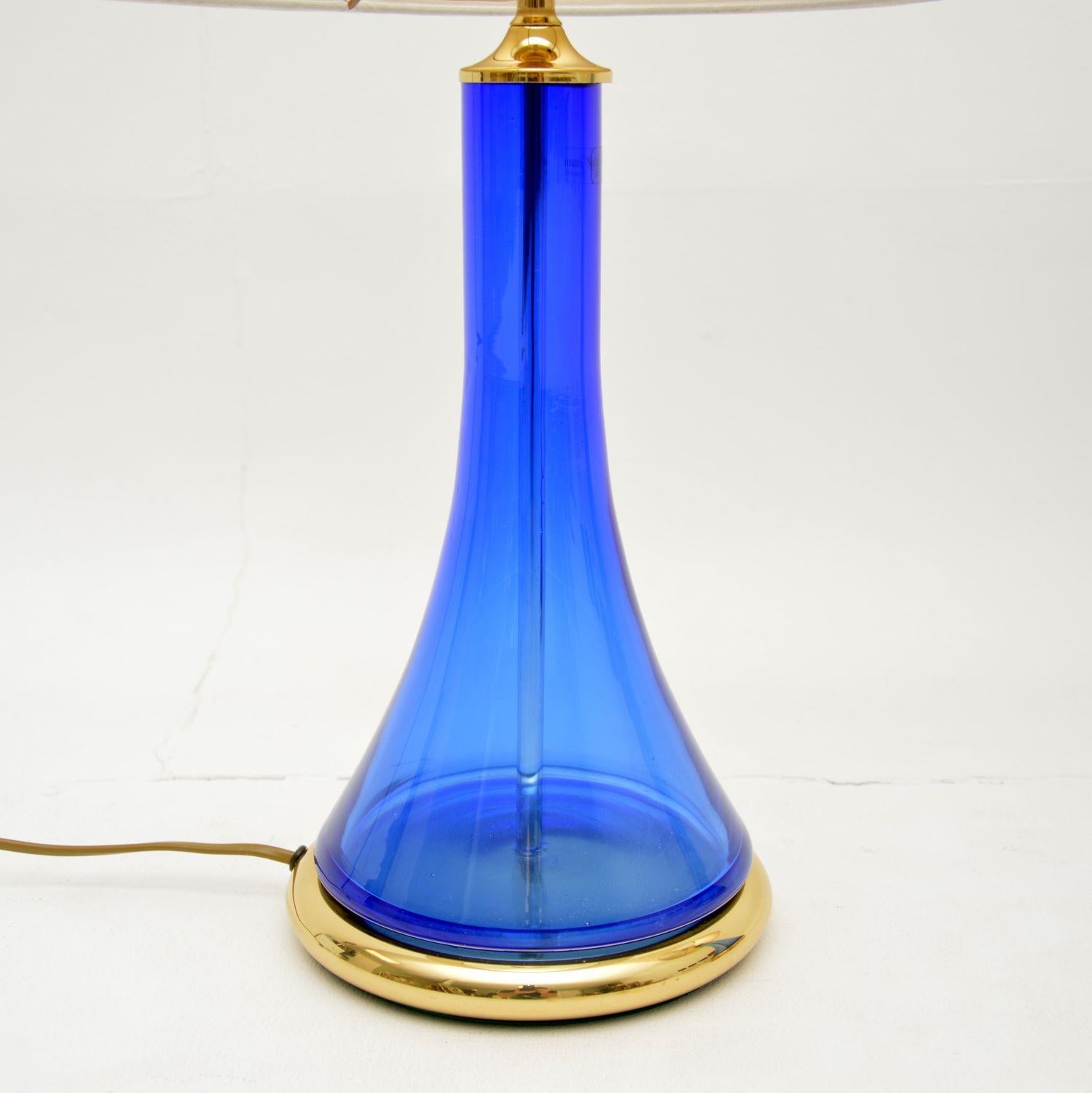 Pair of Vintage German Glass Table Lamps by Nachtmann In Good Condition For Sale In London, GB