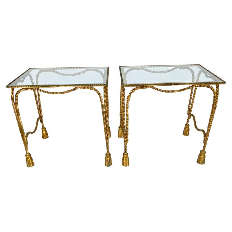 Pair of Gilt Metal and Mercury Glass End Tables at 1stDibs | mercury ...