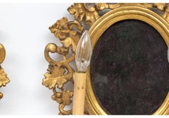 Pair Of Vintage Gilt Sconces In Baroque Style - #2