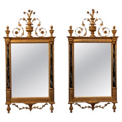 Pair of Vintage Giltwood Mirrors in the Neoclassical Manner