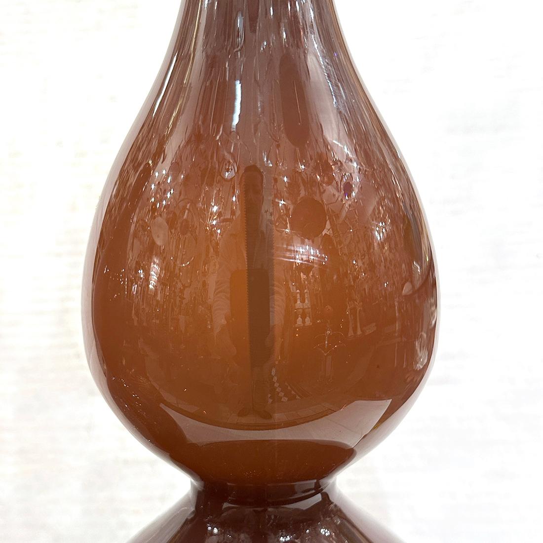 Pareja de lámparas vintage de cristal Italiano en venta