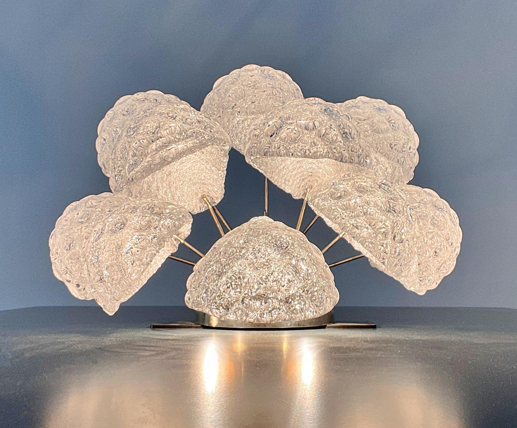 Pair of vintage glass petals drop wall sconces For Sale 8