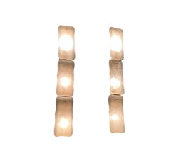 Pair of Vintage Glass Wall Sconce Lamps by Kaiser Leutchen