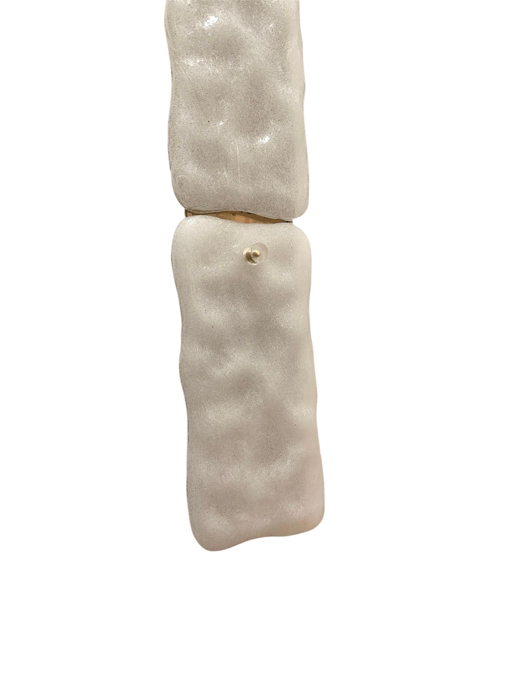 Mid-20th Century Pair of Vintage Glass Wall Sconce Lamps by Kaiser Leutchen For Sale