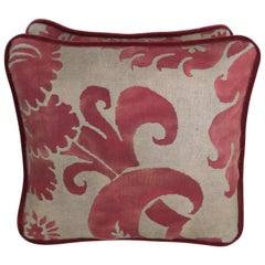 Pair of Vintage Glicine Patterned Fortuny Pillows