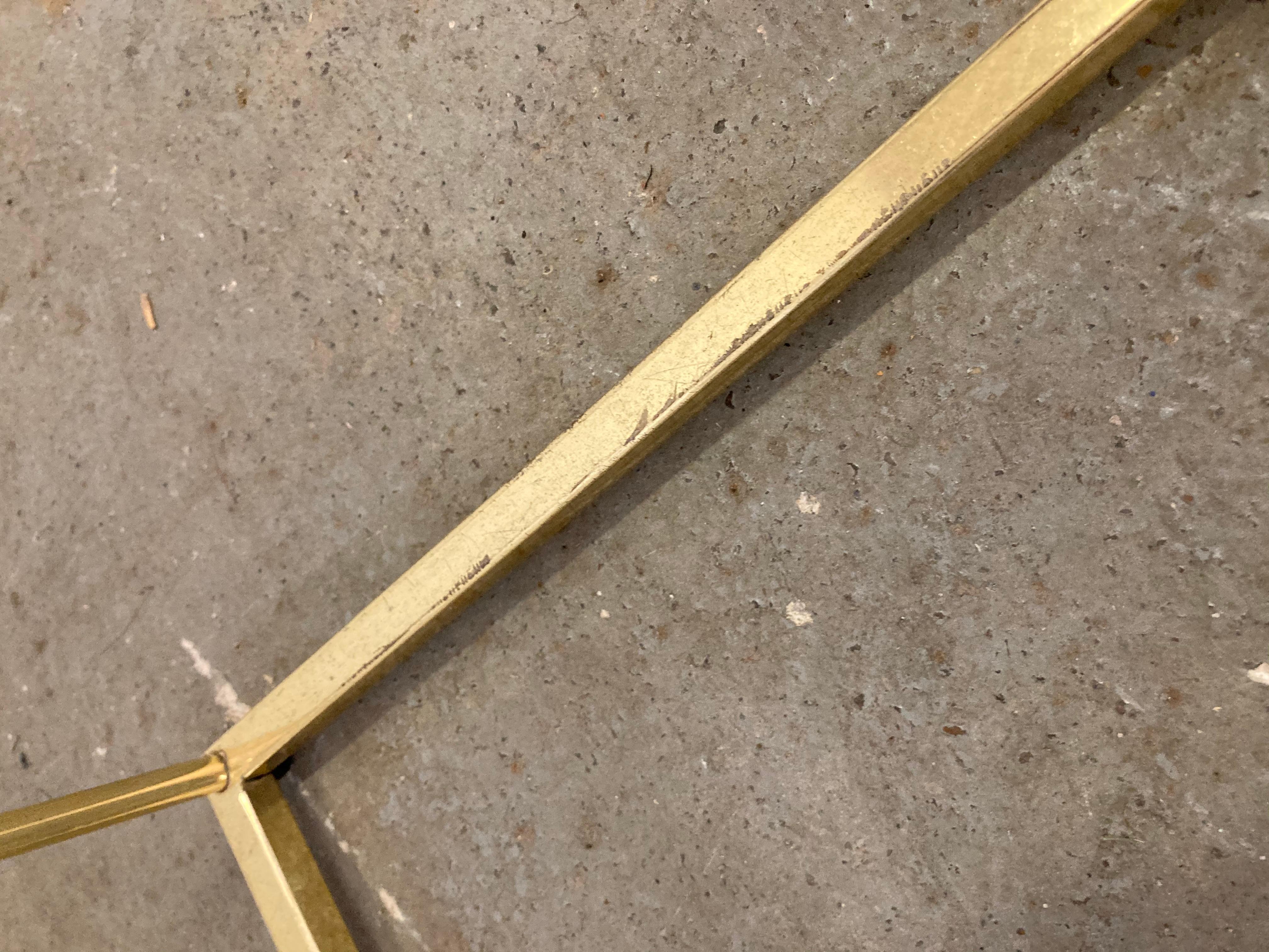 Pair of Vintage Golden Chrome Tiered Side Tables 1