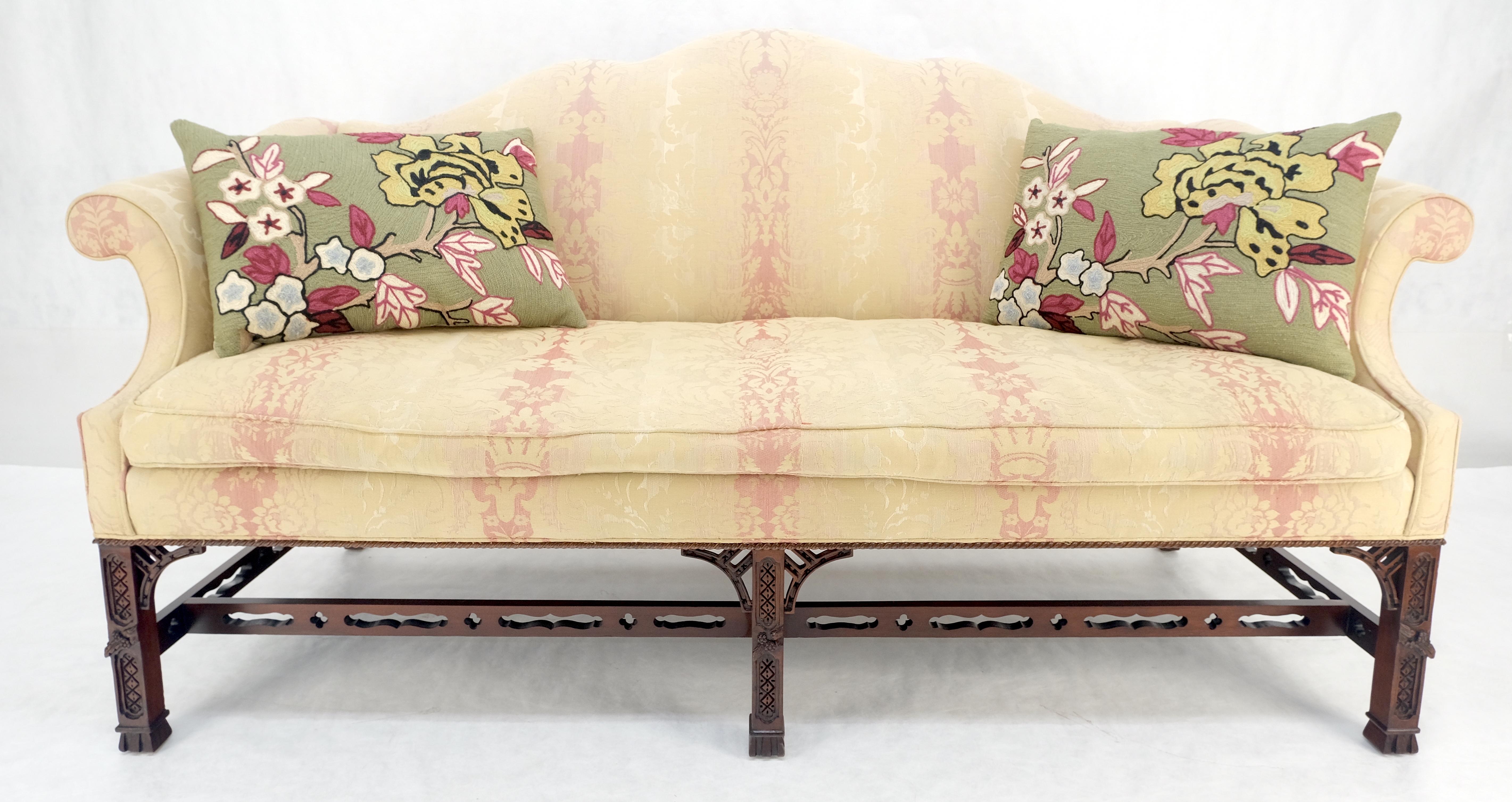 Paire de coussins Crewel Vintage Greene & Greene Bolsters MINT Excellent état - En vente à Rockaway, NJ