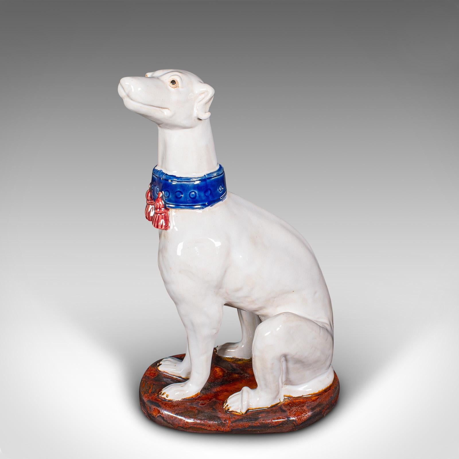 Par De Figuras De Galgo Vintage, Italianas, Estatua De Perro, Sujetalibros, Mediados De Siglo Cerámico en venta