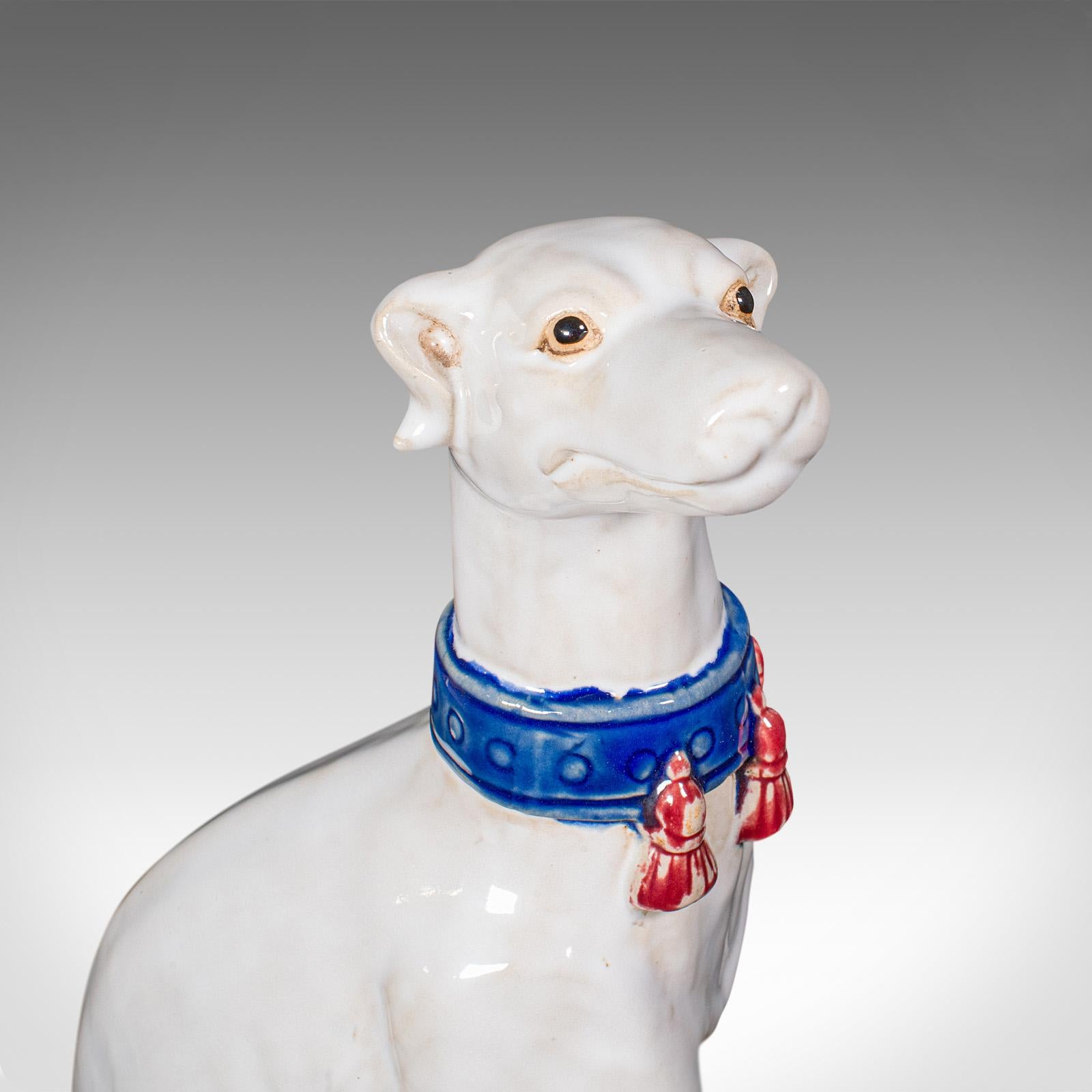 Par De Figuras De Galgo Vintage, Italianas, Estatua De Perro, Sujetalibros, Mediados De Siglo en venta 2