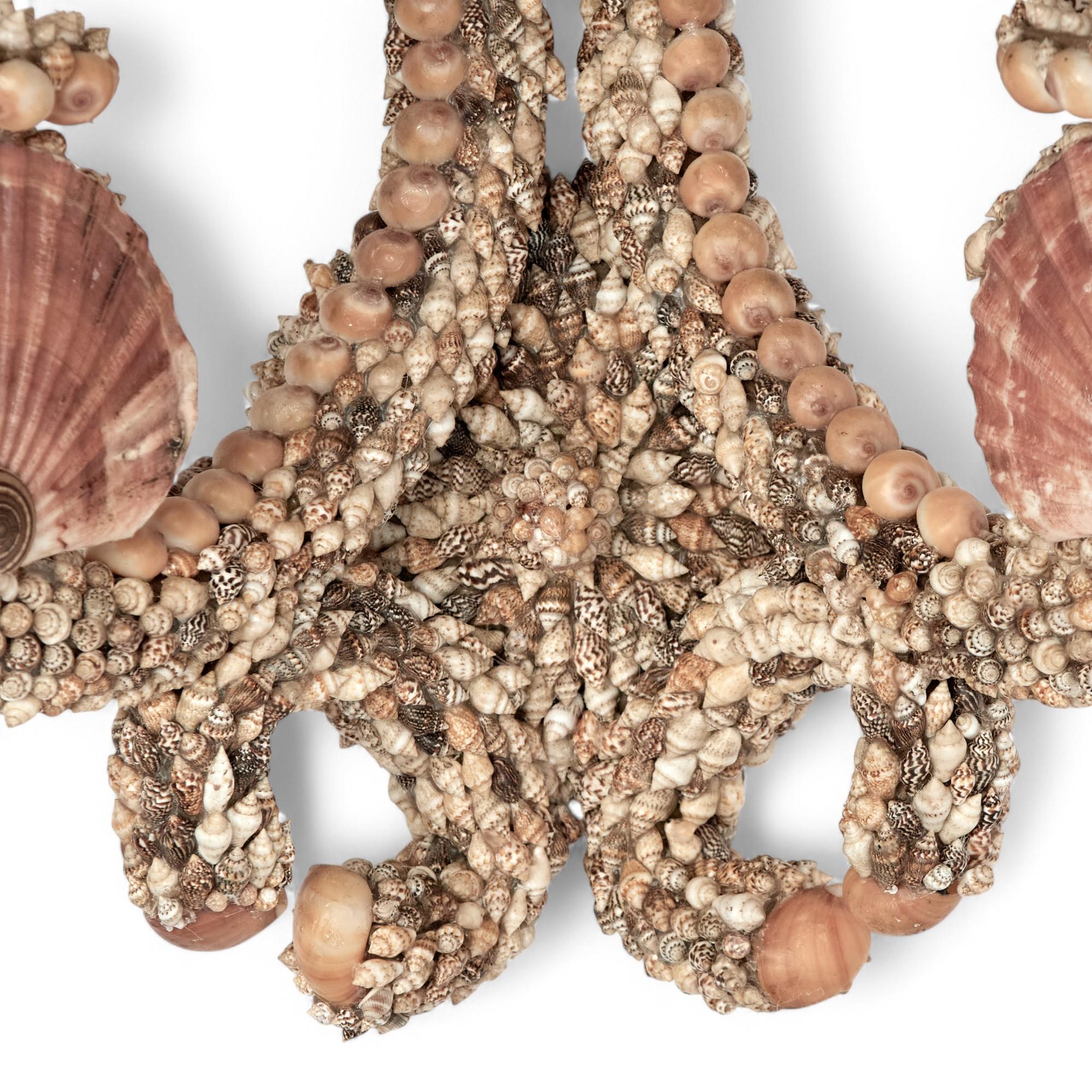 Shell Pair of Vintage Grotto Style Seashell Wall Sconces
