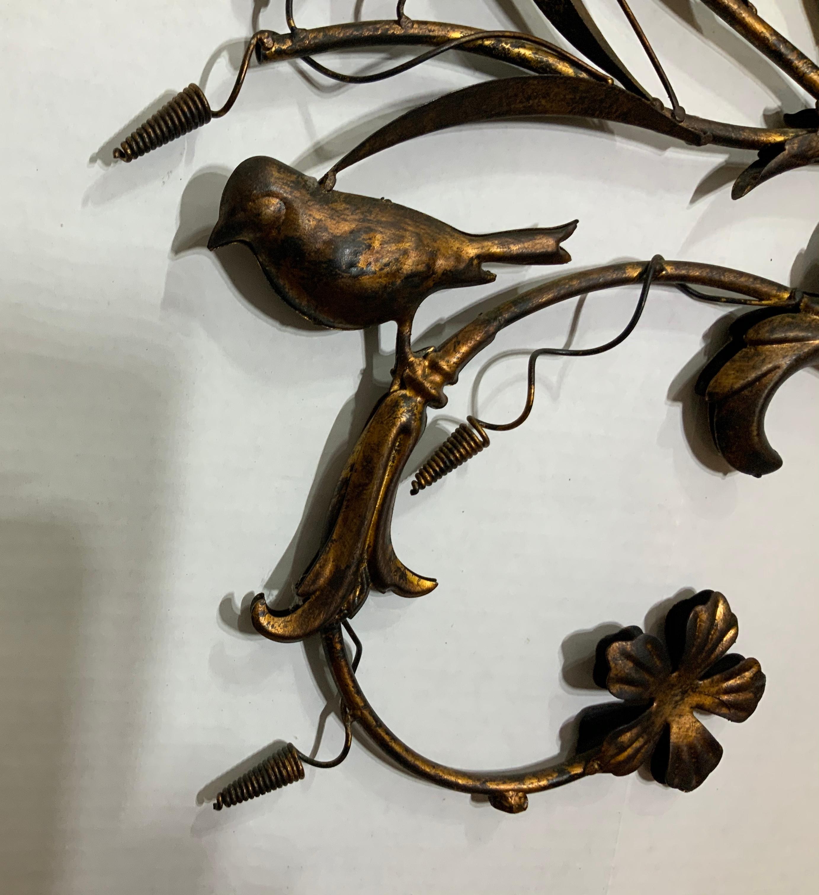 Pair of Vintage Handcrafted Metal Wall Hanging at 1stDibs | metal wall art