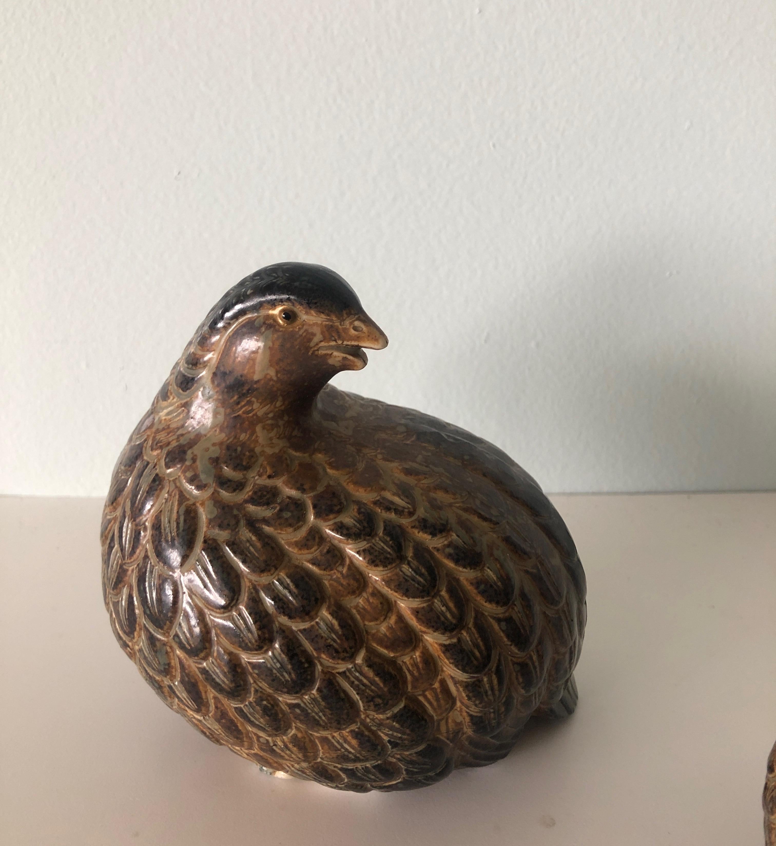 ceramic quail figurine