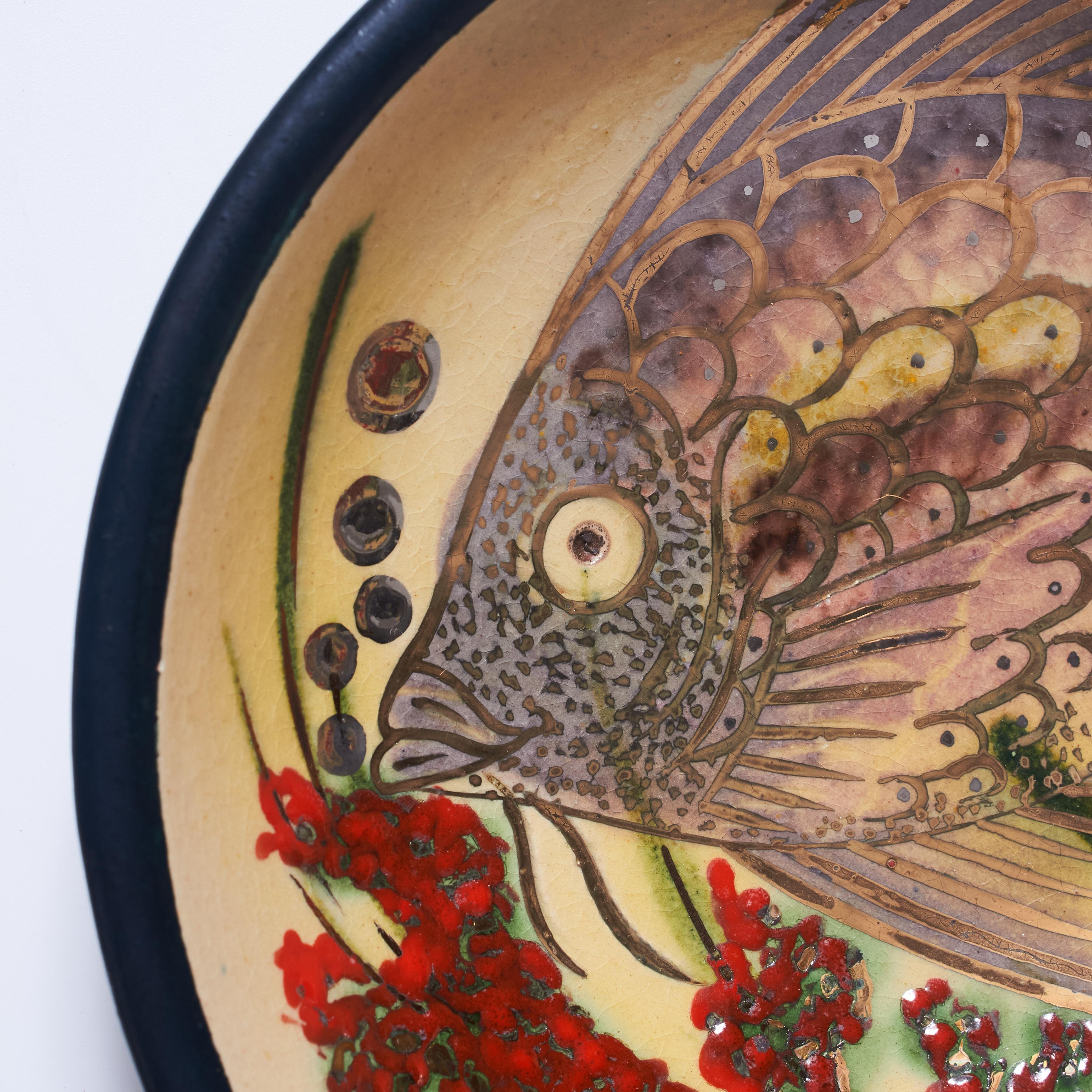 Paar handbemalte Vintage-Keramikteller des katalanischen Künstlers Diaz Costa im Angebot 2