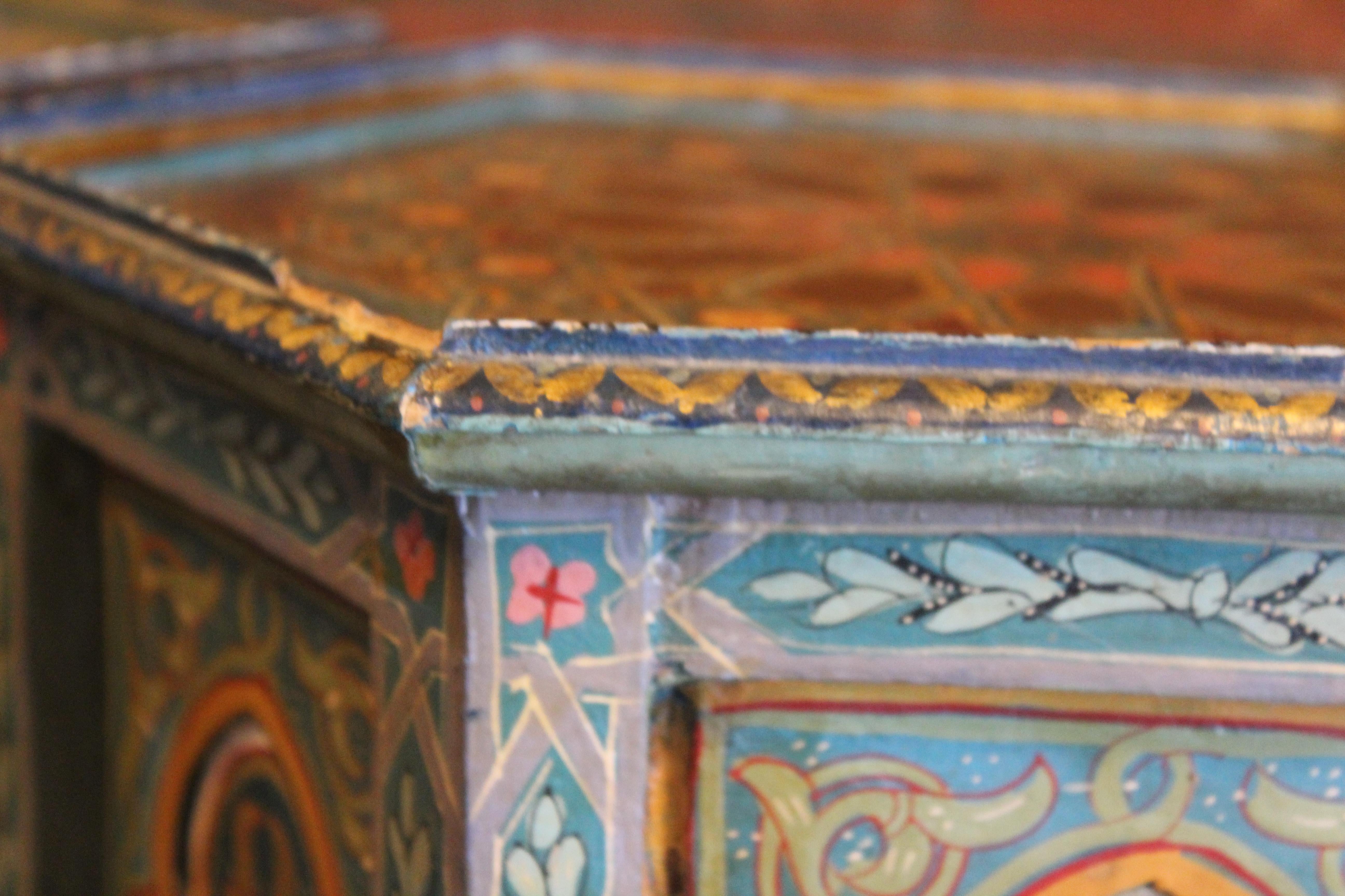 Pair of Vintage Hand-Painted Moroccan Side Tables 10