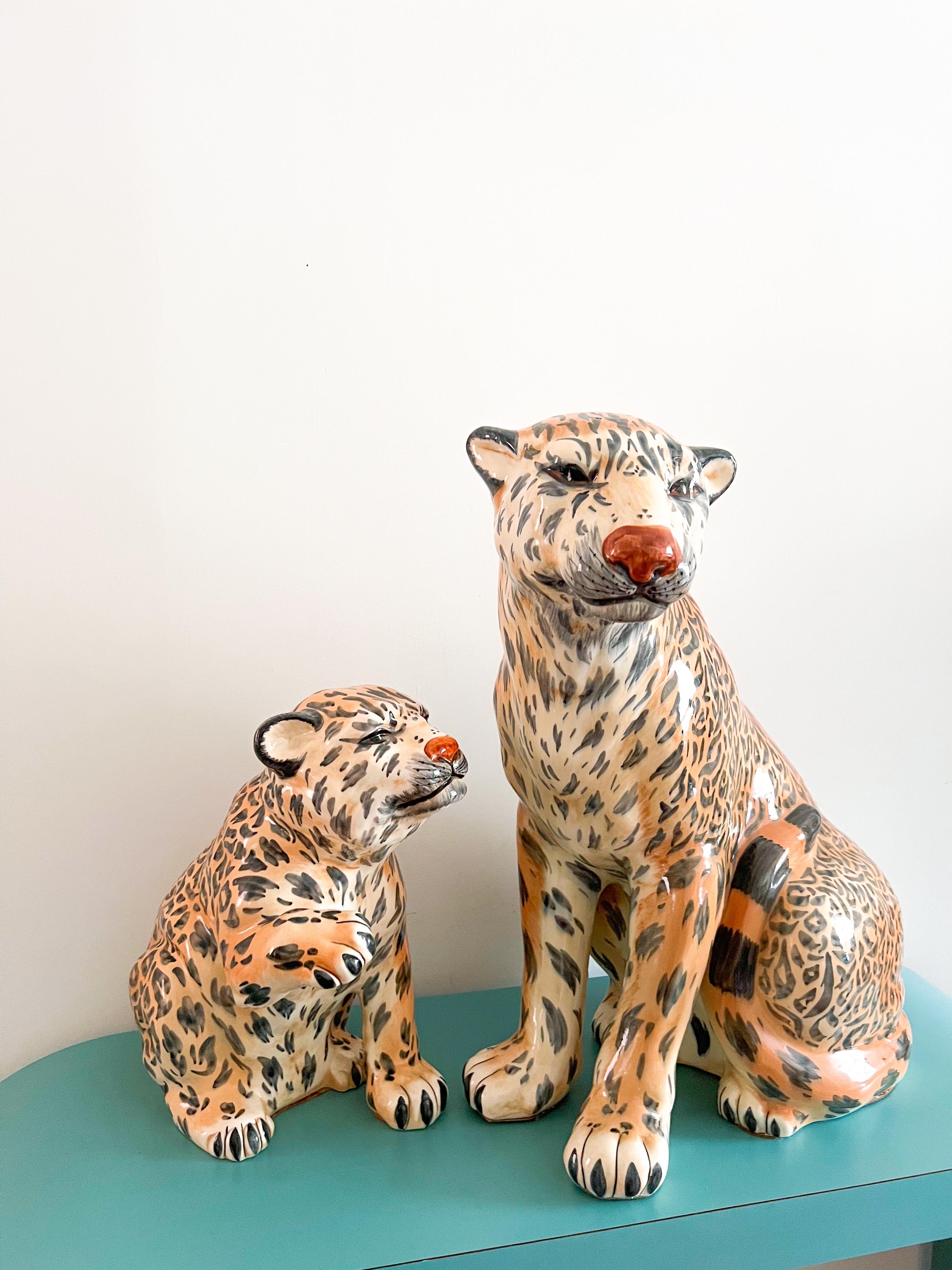 vintage ceramic leopard