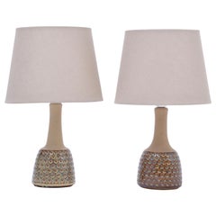 Pair of Mid-Century Handmade Stoneware table lamps  by Einar Johansen for Soholm