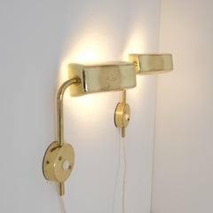 Pair of Vintage Hans-Agne Jakobsson Adjustable Brass Scones C2796/1 Sweden 1970s